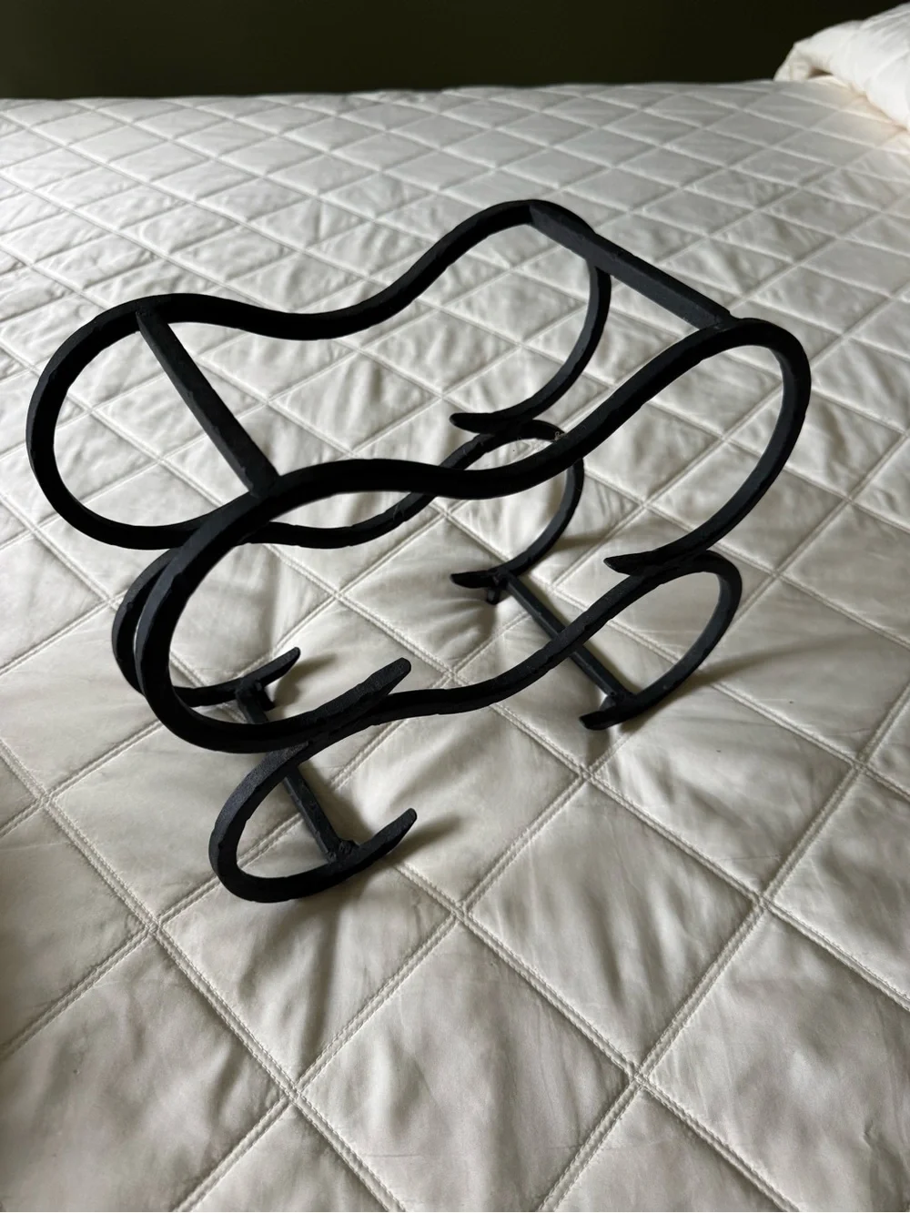 Pottery Barn Black Wrought Iron Scrolling Wine Rack
